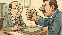 Vtip: Byrokratovi niekto vysloví prosbu päsťou