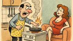 Vtip: Siahni na rozpálenú panvicu…