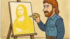 Vtip: Chuck Norris nakreslil Monu Lízu žltou