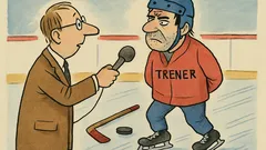 Vtip: Po hokejovom zápase sa tréner vyhovára