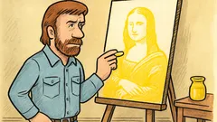 Vtip: Chuck Norris kreslí Mona Lízu žltou