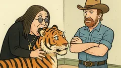 Vtip: Ozzy hryzie netopiere, Chuck tigre