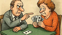 Vtip: Prvý bridžový zákon: na vine partner