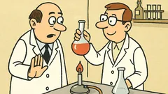 Vtip: Prvý laboratórny zákon: horúce sklo