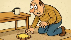 Vtip: Maslový chlieb padne vždy natretou stranou dole